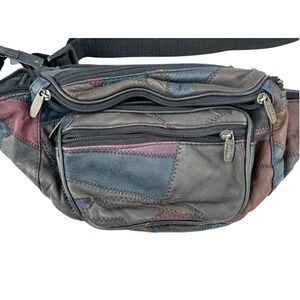 Retro Leather Patchwork Fanny Pack